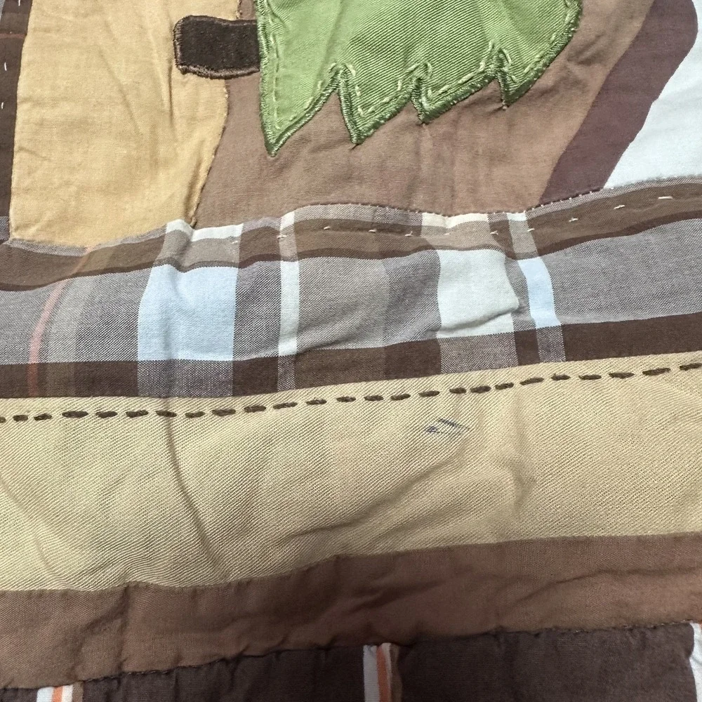 Woolrich Twin Quilt Sham Set Kids Big Bear Campground Camp Cabin Wilderness 2Pc